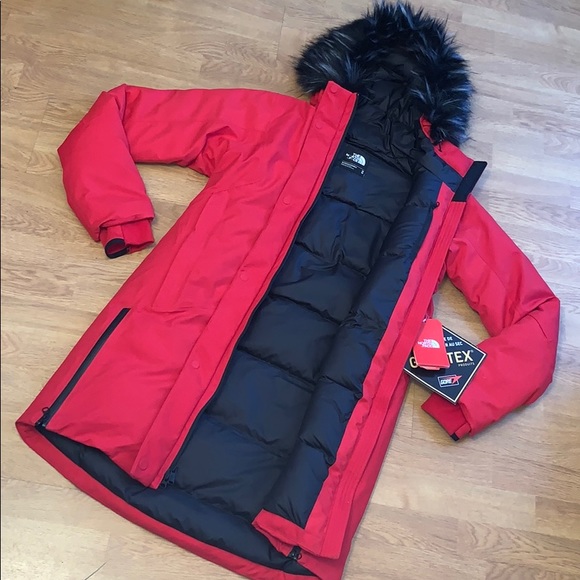 NWT The North Face Defdown Parka GTX, Red, Medium - Picture 8 of 16
